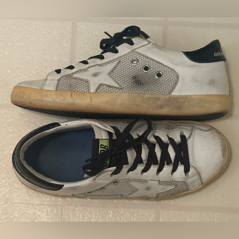 Golden Goose (Authentic) White and Black Women's Sneakers - Picture 7 of 9